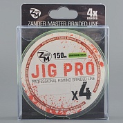 Шнур плетёный Zander Master Jig Pro x4 chartreuse, 150м, 0.30мм