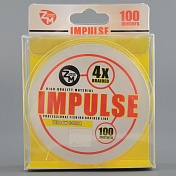 Шнур плетёный Zander Master Impulse x4 yellow, 100м, 0.16мм