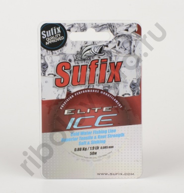 Леска Sufix Elite Ice 50 м, 0,105 мм