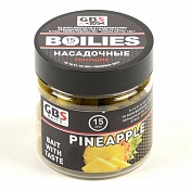 Бойлы GBS Baits тонущие насадочные 15мм 100гр (банка) Pineapple Ананас