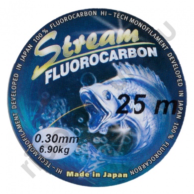 Леска Stream Fluorocarbon 25м,  0.08мм