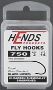 Крючки Hends 750 Pike Streamer Black Nickel #2 (14шт/уп) HND 750-14-2