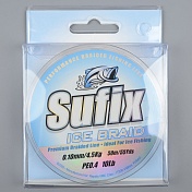 Шнур плетёный Sufix Ice Braid Steel Gray 50 м, 0.10 мм, 10lb