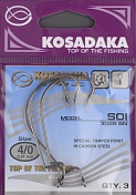 Офсетные крючки Kosadaka Soi BN №4/0 T-0.91 mm L-48 mm