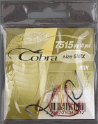 Одинарные крючки Cobra MIX сер.7515 разм.006