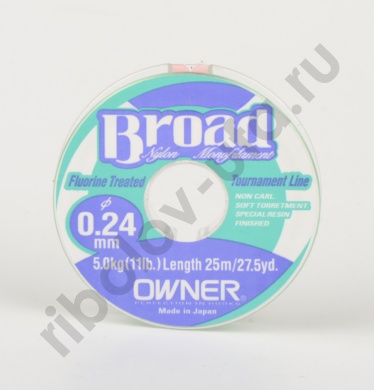 Леска Owner Broad 25м. (BR 0.08)