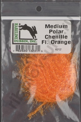 Синель Hareline Polar Chenille Medium #137 Fl. Orange