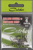 Вертлюжок с карабином Catcher Rolling Swivel w Fastlock Snap # 6