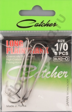 Одинарные крючки Catcher Long Plain Shank № 1/0