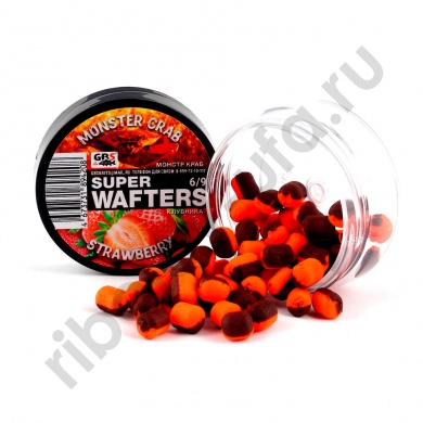 Вафтерсы (wafters) GBS нейтральной плавучести 6x9мм Монстр-Краб Клубника