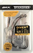 Офсетный крючок BKK Titan Diver+ огруженный с подвеской 18/24гр (A-EW-9658) №14/0