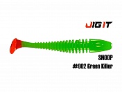 Силиконовая приманка Jig It Snoop 4in, 10см 6гр цв. 002 чеснок (6шт/уп)