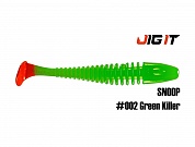 Силиконовая приманка Jig It Snoop 4in, 10см 6гр цв. 002 чеснок (6шт/уп)