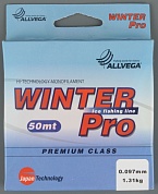 Леска ALLVEGA поводковая Winter Pro 50м  0,153мм  3,1кг прозрачная