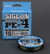 Шнур плетёный Sunline Siglon PEx4 150m Dark Green #1.5/ 25lb