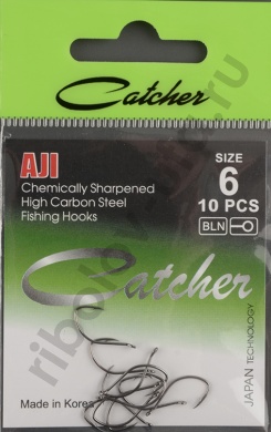 Одинарные крючки Catcher Ajl № 6