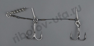 Оснастка для силикона  Bft Shallow Stinger Rig, Stainless 60lb/27кг Tandem Owner 1  03-FHPSS2S