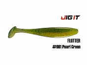 Силиконовая приманка Jig It Flutter 4,4in, 11см 7,8гр цв. 001 кальмар (5шт/уп)