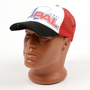 Бейсболка PAL Cap PC-1601 Black Beak/Red Mesh (красная сетка/черный козырек