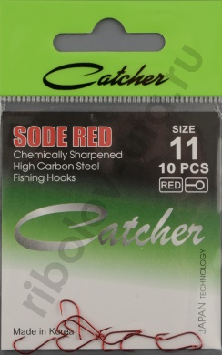 Одинарные крючки Catcher Sode Red № 11