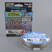 Шнур плетёный Sunline PE Jigger Ult PEx4 200м, 25Lb #1.5