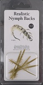 Реалистичные ножки нимф J:Son Realistic Nymph Backs RBN CL1 Olive Brown (12 шт) for Caddis Larva