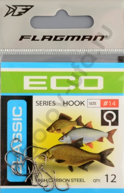 Одинарные крючки Flagman Classic 4 №14 (12шт/уп)