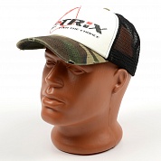 Бейсболка Zetrix Cap ZC-1601 Camo Beak, Black Mesh (черная сетка-камуфлированный козырек)