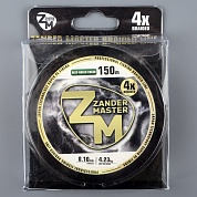 Шнур плетёный Zander Master Braided Line x4 зеленый, 150м, 0.10мм, 4.65 кг