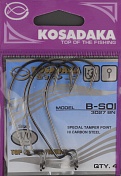 Офсетные крючки Kosadaka B-Soi Worm BN №4/0 T-1.10 mm