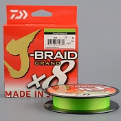 Шнур плетёный Daiwa J-Braid Grand X8E 135м chartreuse 0,16мм