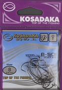 Офсетные крючки Kosadaka B-Soi Worm BN №8 T-0.62 mm L-26 mm