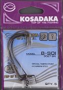 Офсетные крючки Kosadaka B-Soi Worm BN №3/0 T-0.98 mm L-50 mm