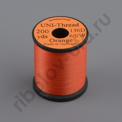 Монтажная нить Uni Thread 6/0 200y Orange (вощеная)