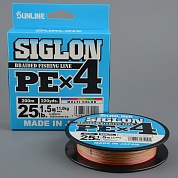 Шнур плетёный Sunline Siglon PEx4 150m Multicolor #1.5/ 25lb