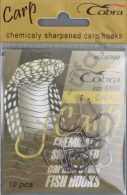 Одинарные крючки Cobra CARP CHINU сер.807 разм.006