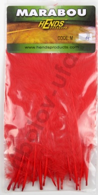 Перья марабу Hends Marabou Red Orange (10шт/уп)