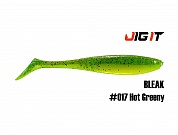 Силиконовая приманка Jig It Bleak 3.4in, 8,5см 3,8гр цв. 017 чеснок (8шт/уп)