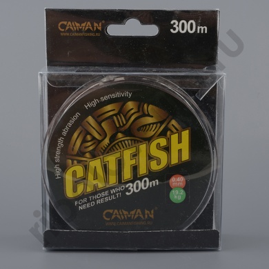 Леска Caiman Catfish темно-коричневая 300м 0,40мм