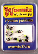 Мормышка Wormix точеная вольфрамовая Таблетка d=3 с серебряной коронкой арт. 3052