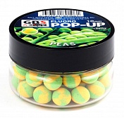 Бойлы GBS Baits Pop-up плавающие 12мм 55гр (банка) Peas Горох желтый/зеленый