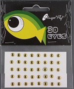 Глазки 3D Eyes 4 mm 40pcs Yellow