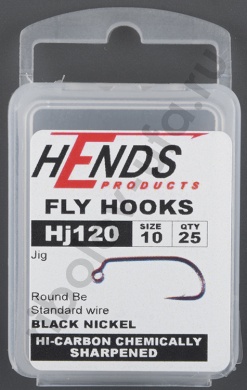 Крючки Hends 120 Jig Black Nickel #10 (25шт/уп)