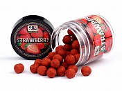 Бойлы GBS насадочные 15мм 132гр (банка) Strawberry Клубника