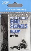 Вертлюг с кольцом Flagman Flat Feeder Rings Swivels №4 