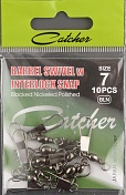 Вертлюжок с карабином Catcher Barrel Swivel w Iterlock Snap # 7