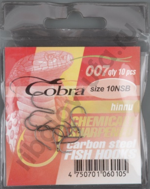 Одинарные крючки Cobra HINNU сер.007 разм.010