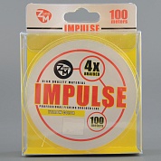 Шнур плетёный Zander Master Impulse x4 yellow, 100м, 0.12мм