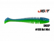 Силиконовая приманка Jig It Snoop 4in, 10см 6гр цв. 006 чеснок (6шт/уп)