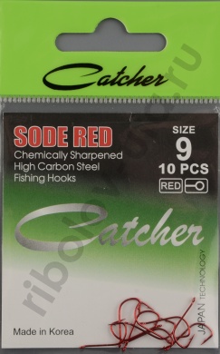 Одинарные крючки Catcher Sode Red № 9